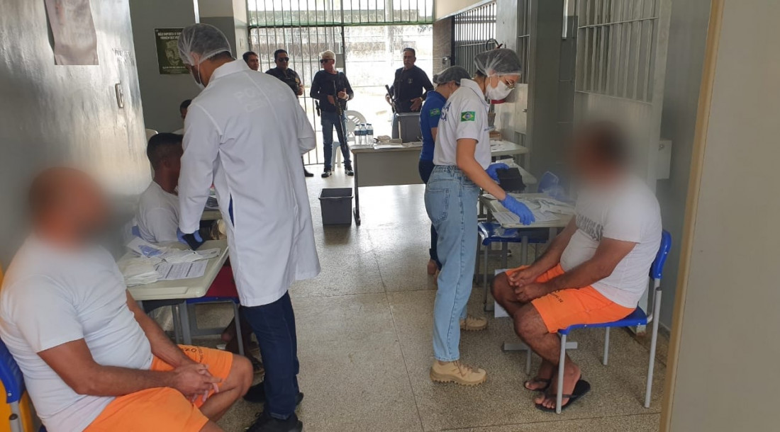 Secretaria da Justiça inicia coleta de materiais genéticos de presos condenados do Preslen