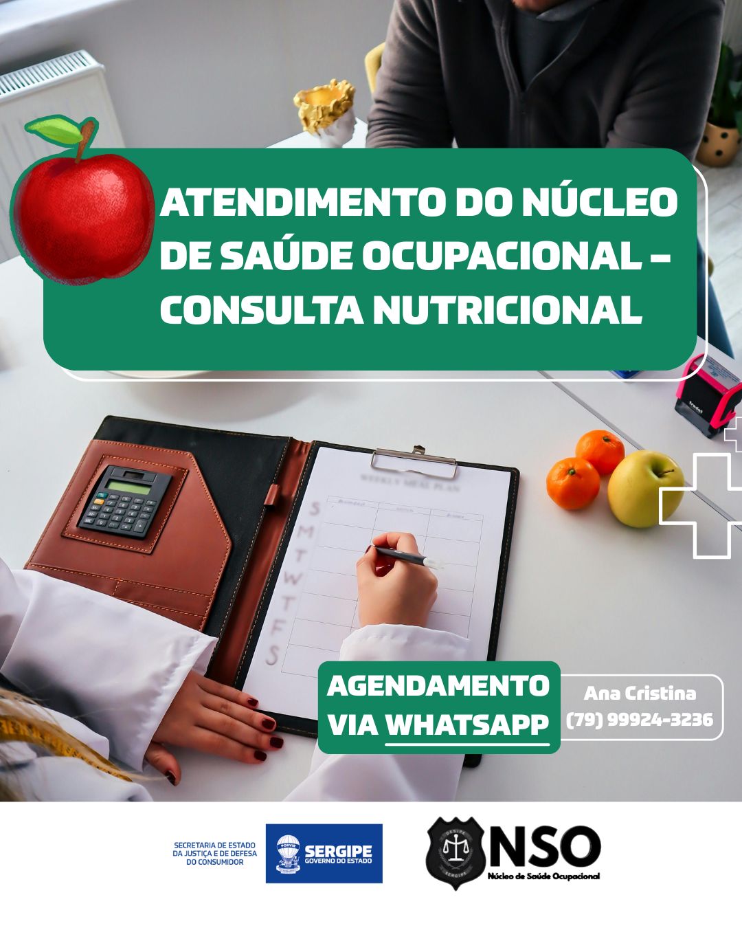 Sejuc disponibiliza consulta nutricional aos servidores do sistema prisional